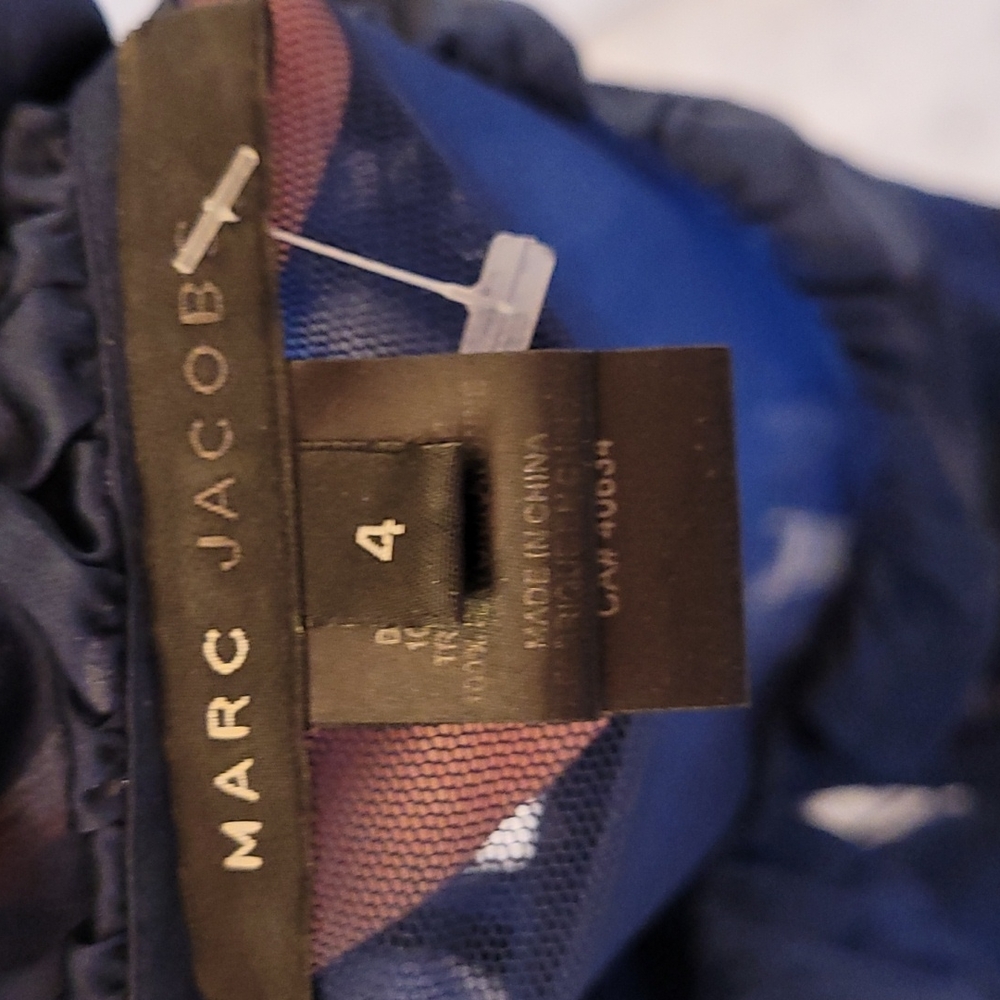MARC JACOBS navy silk blouse - Picture 5 of 7